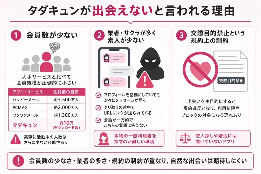 タダキュンが出会えないと言われる理由